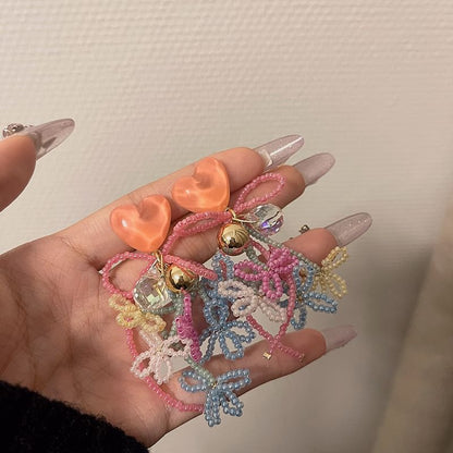 Bow Drop Bead Earring