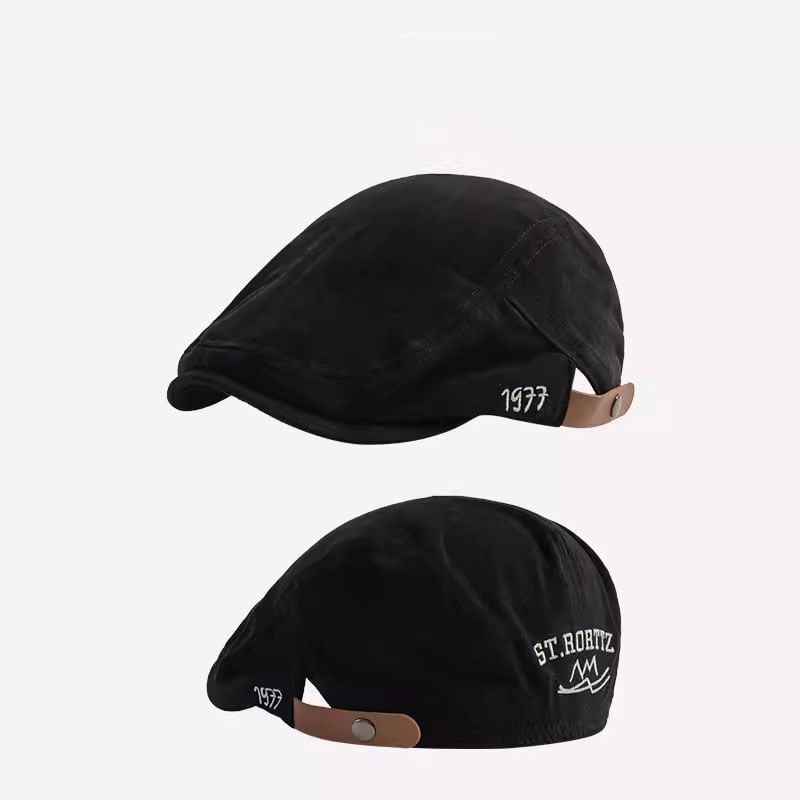 Sample Numerical Embroidered Flat Cap