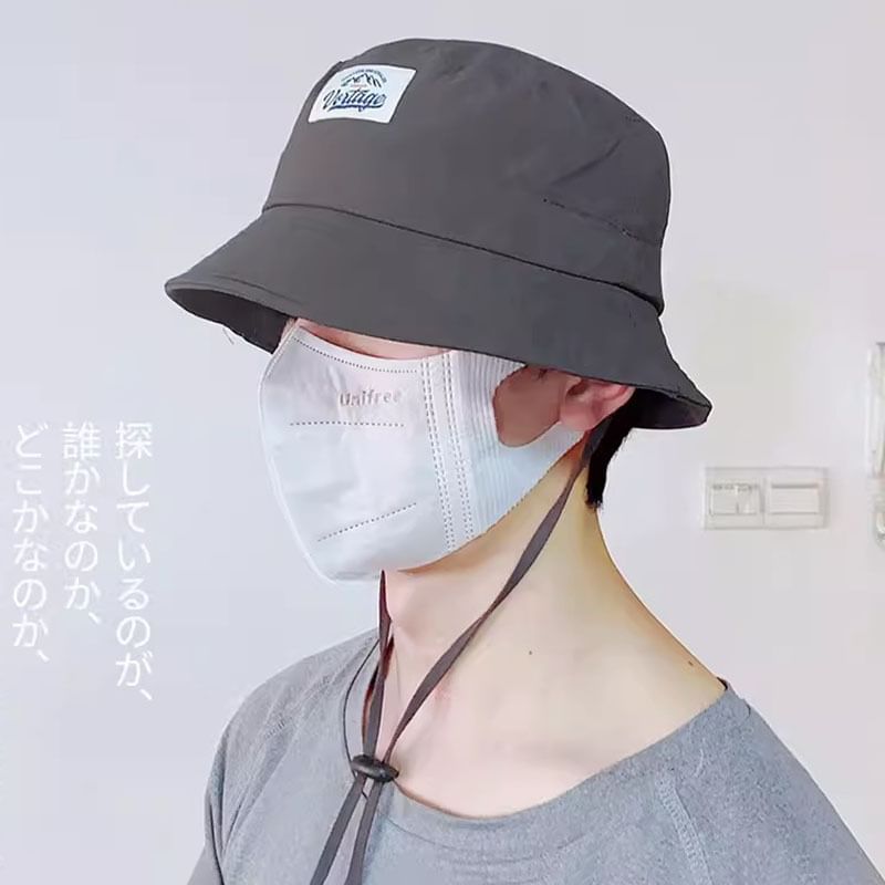 Applique Lettering Bucket Hat