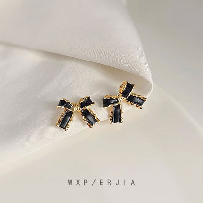 Earring Stud Alloy Bow