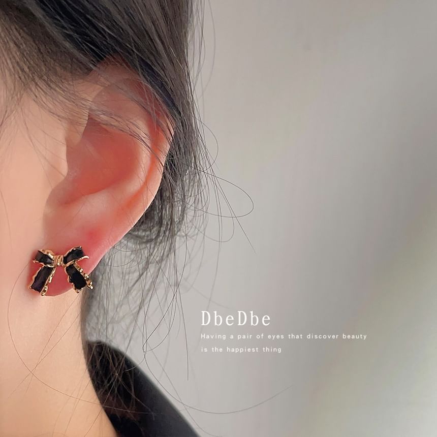 Earring Stud Alloy Bow