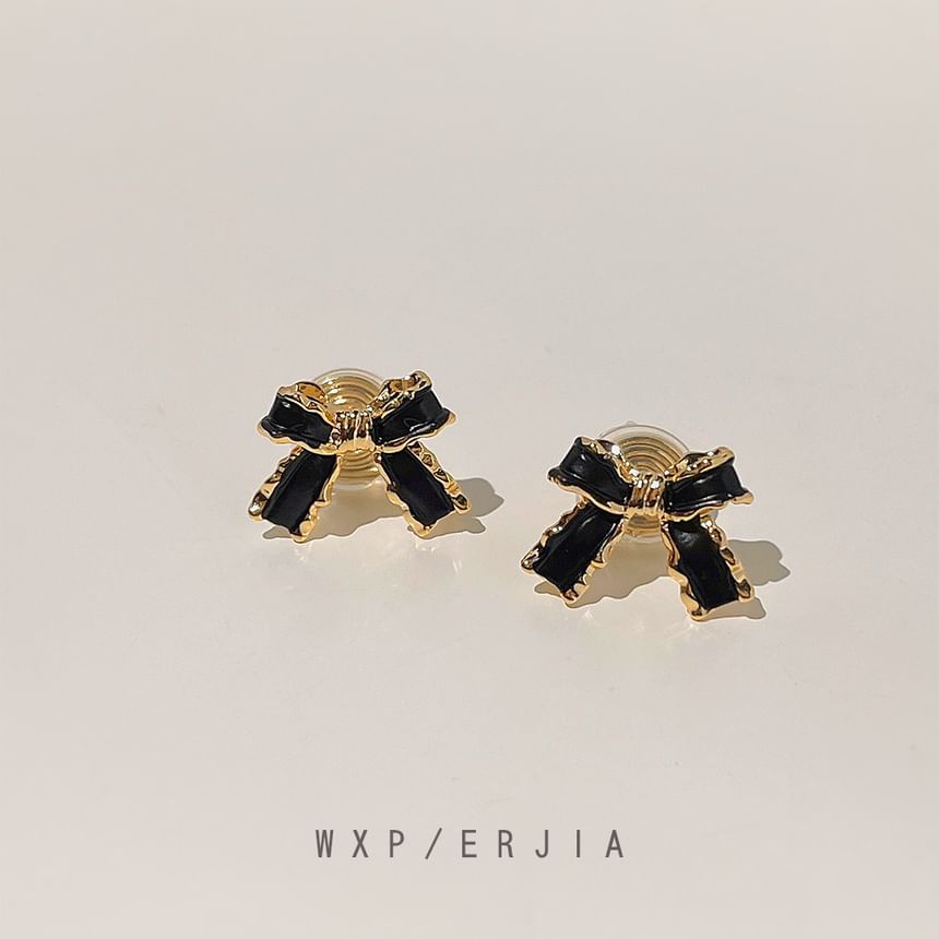 Earring Stud Alloy Bow