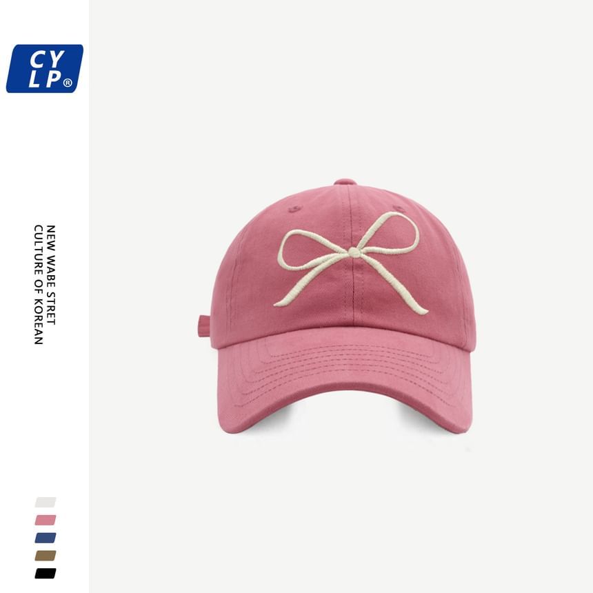 Cap Bow Baseball Embroidered