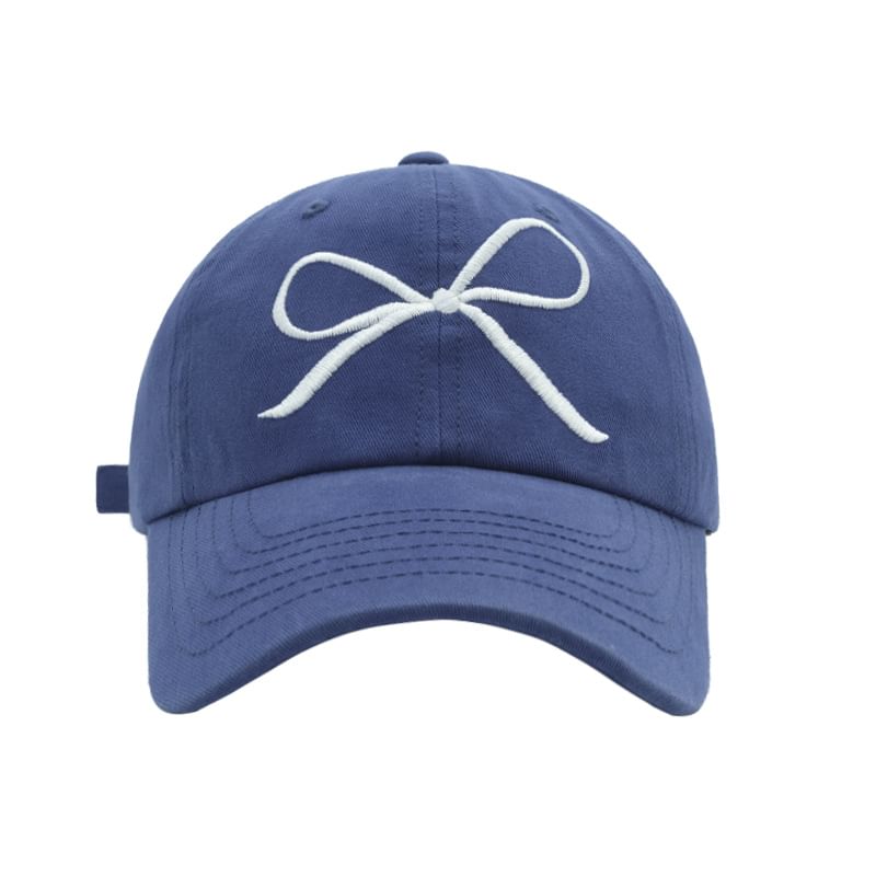 Cap Bow Baseball Embroidered