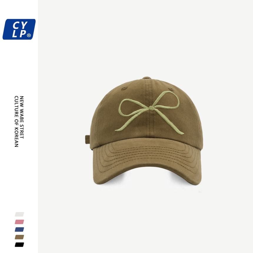 Cap Bow Baseball Embroidered