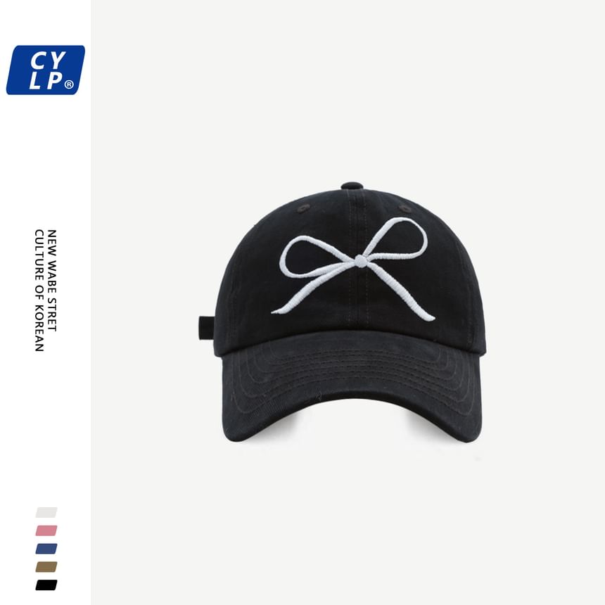 Cap Bow Baseball Embroidered