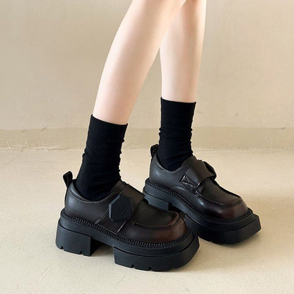 Chunky Heel Loafers Platform