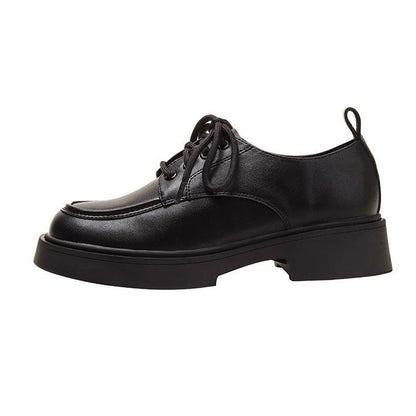 Platform Heel Lace-Up Chunky Shoes