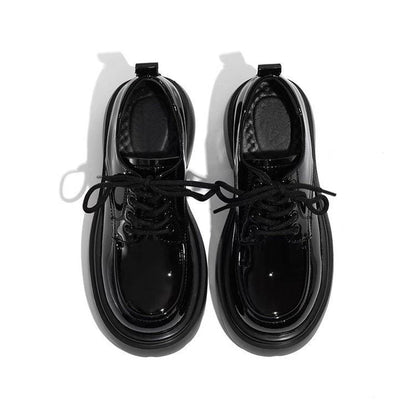 Lace-Up Heel Platform Chunky Shoes