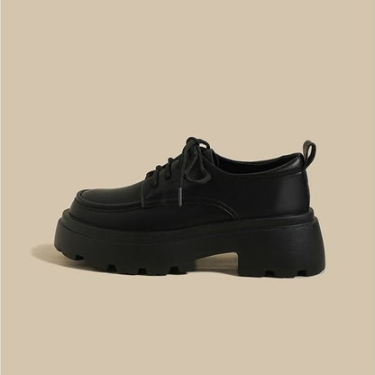 Lace-Up Heel Platform Chunky Shoes