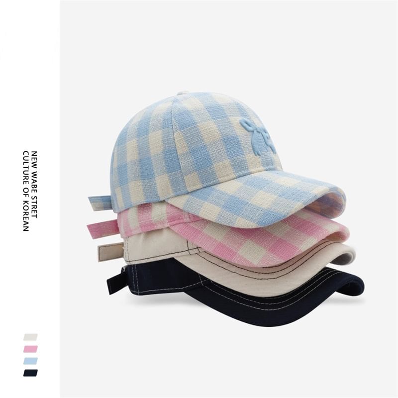 Cap Baseball Embroidered Bow