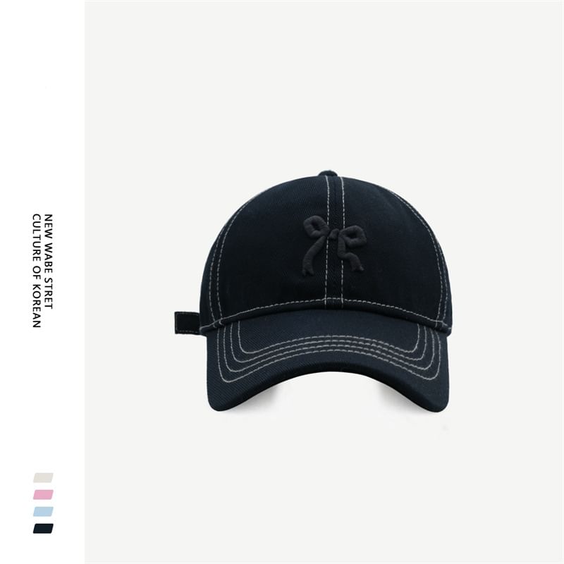 Cap Baseball Embroidered Bow