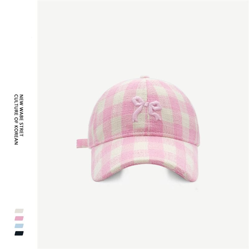 Cap Baseball Embroidered Bow