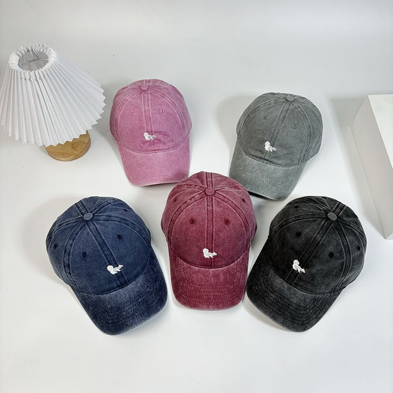 Cap Baseball Squirrel Embroidered