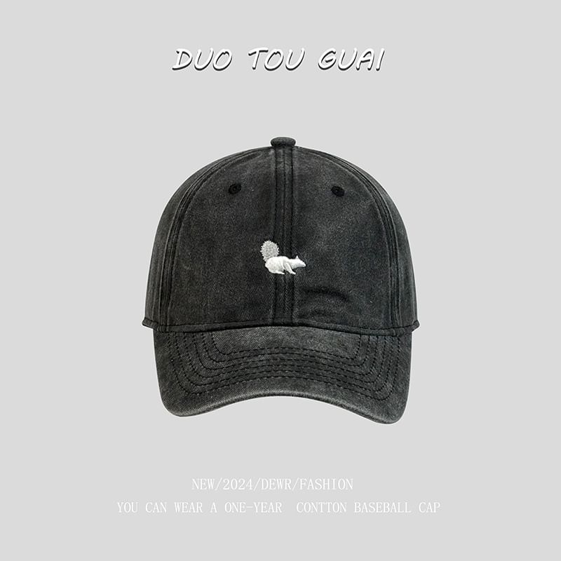 Cap Baseball Squirrel Embroidered