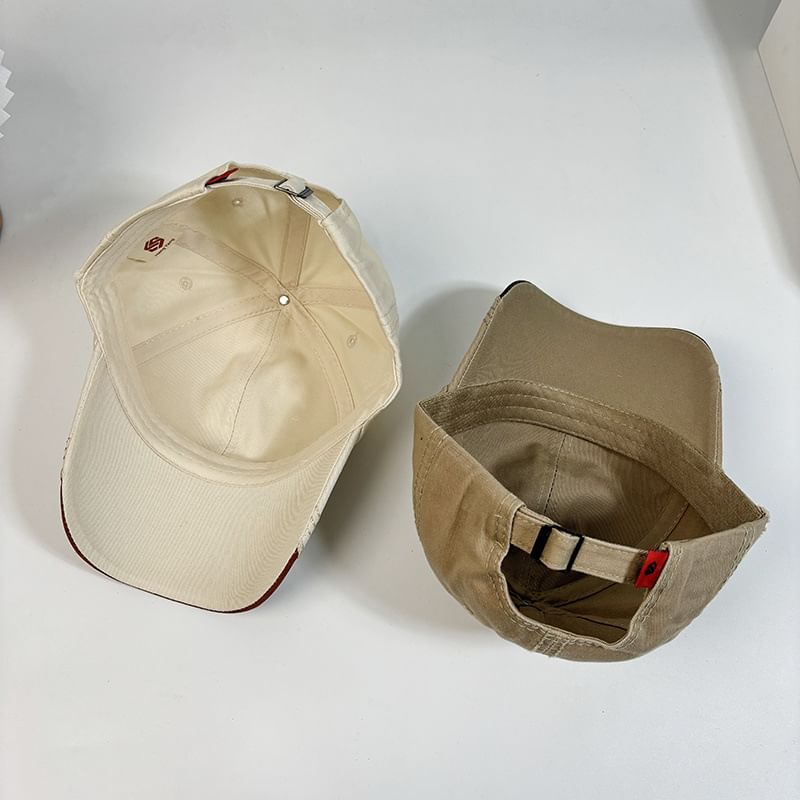 Baseball Embroidered Distressed Letter Cap