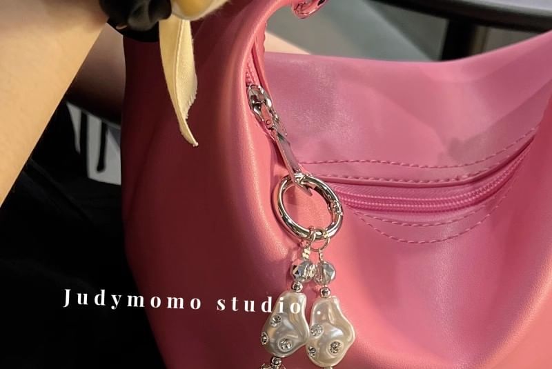 Rhinestone Phone Pearl Irregular Strap Faux