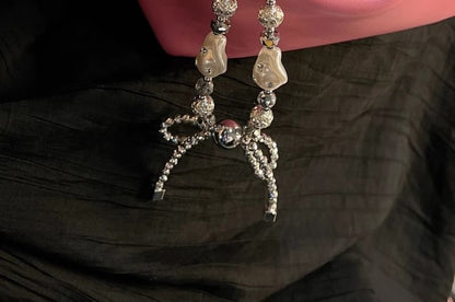 Rhinestone Phone Pearl Irregular Strap Faux