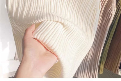 Neck Knit Tank Plain Ribbed Crew Top