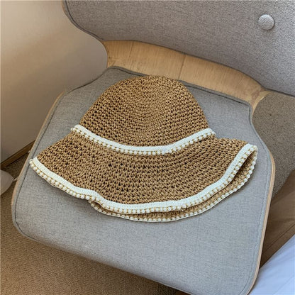Sun Pearl Hat Faux Straw