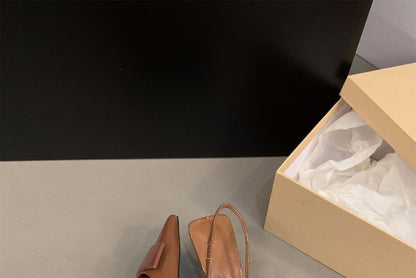 Sample Pointed Toe Stiletto Heel Slingback Sandals
