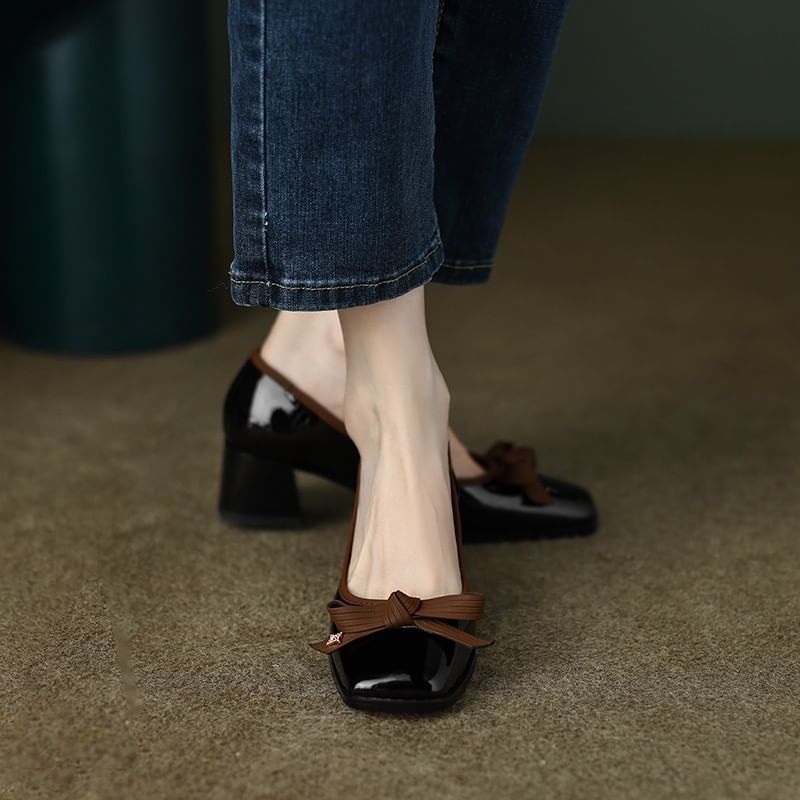 Accent Low Pumps Ribbon Heel
