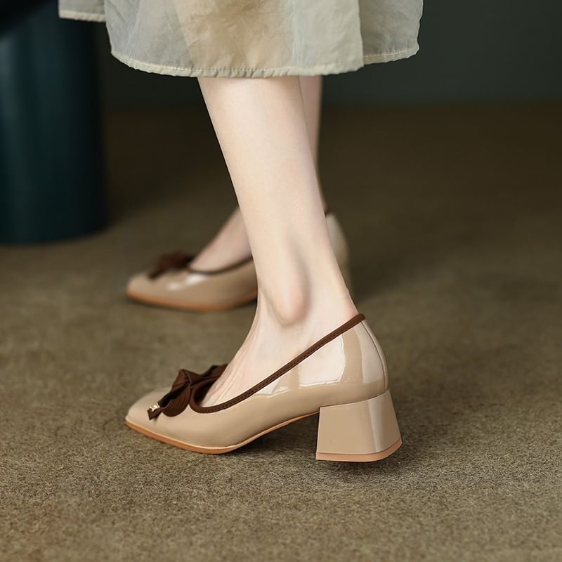 Accent Low Pumps Ribbon Heel
