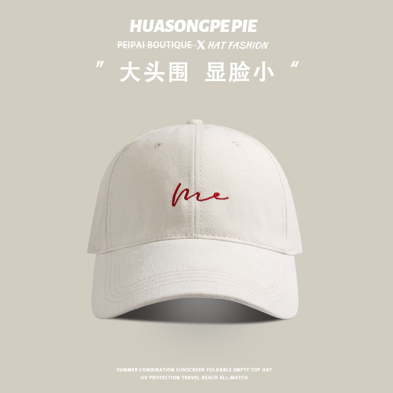 Lettering Embroidered Cap Baseball