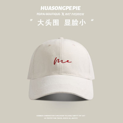 Lettering Embroidered Cap Baseball