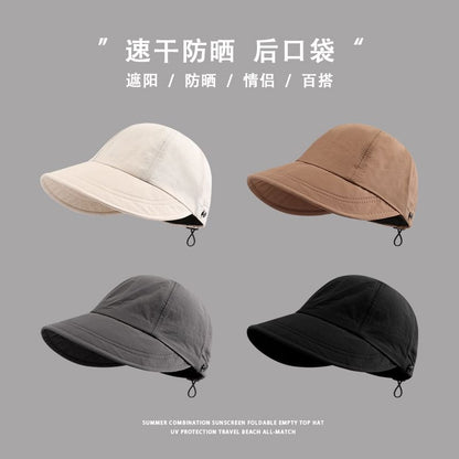 Cap Plain Brim Wide