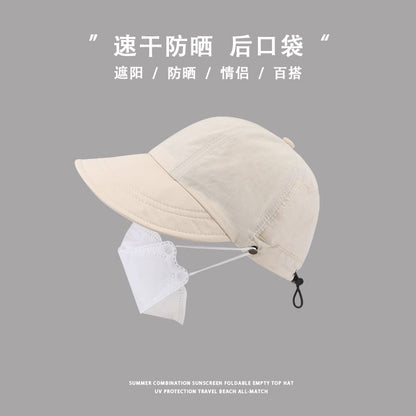 Cap Plain Brim Wide