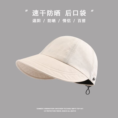Cap Plain Brim Wide