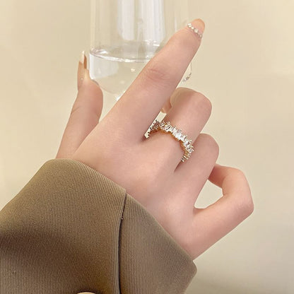 Open Alloy Rhinestone Ring