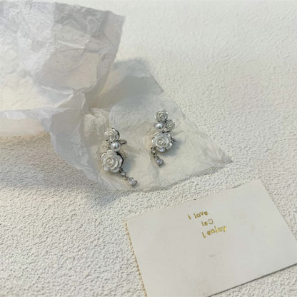 Floral Cuff Faux Alloy Ear Pearl