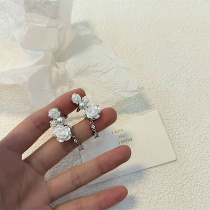 Floral Cuff Faux Alloy Ear Pearl