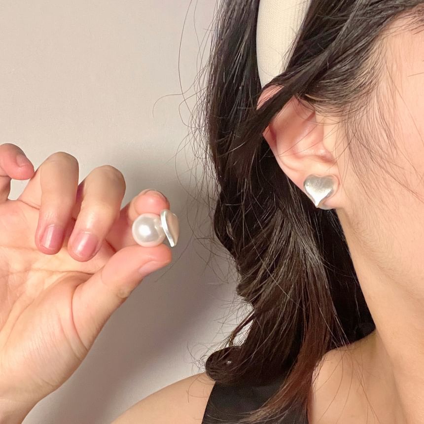 Alloy Earring Stud Heart