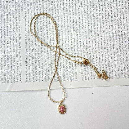 Oval Choker Alloy Pendant