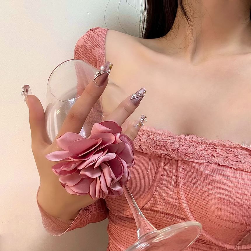 Floral Open Ring Fabric