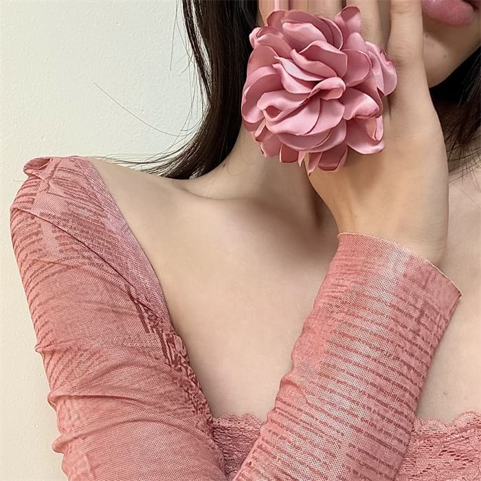 Floral Open Ring Fabric