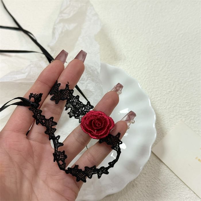 Choker Rose Fabric