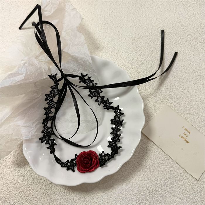 Choker Rose Fabric