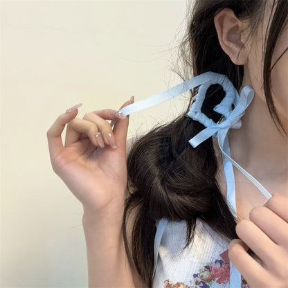Ribbon Heart Clamp Hair