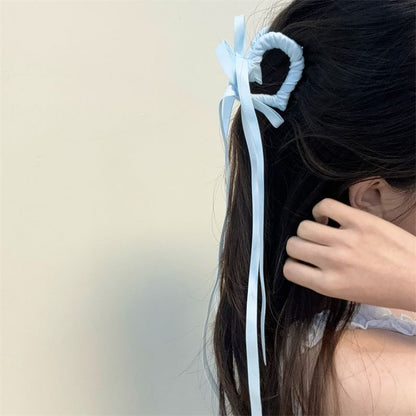 Ribbon Heart Clamp Hair