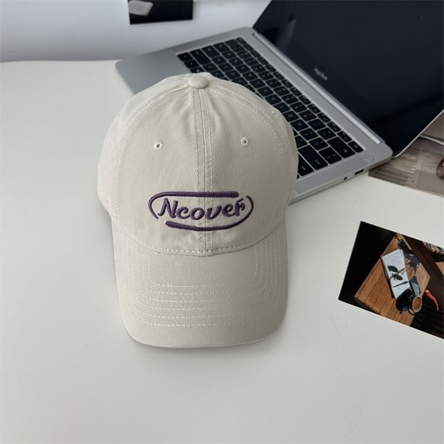 Lettering Baseball Embroidered Cap