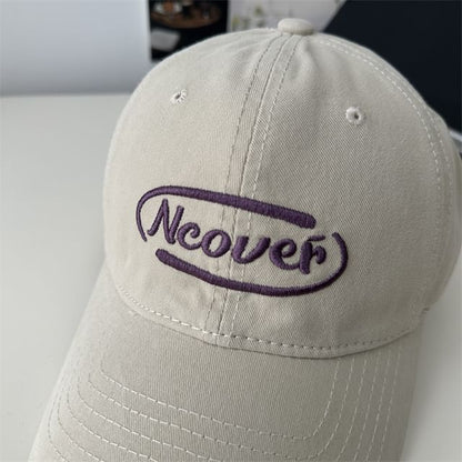 Lettering Baseball Embroidered Cap