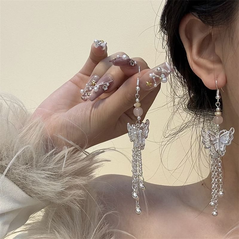 Earring Butterfly Drop