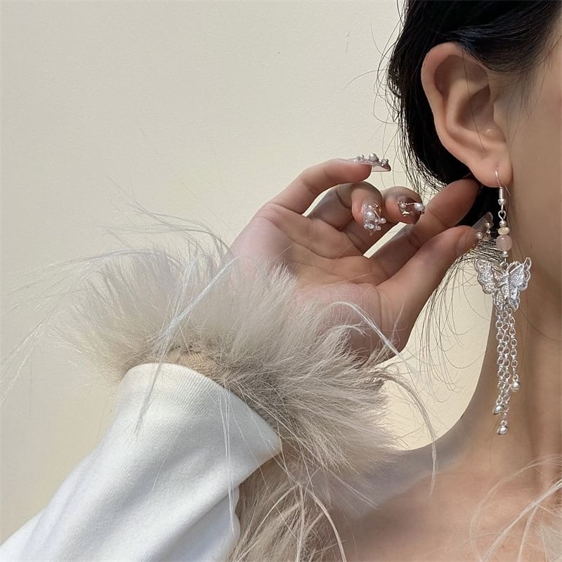 Earring Butterfly Drop