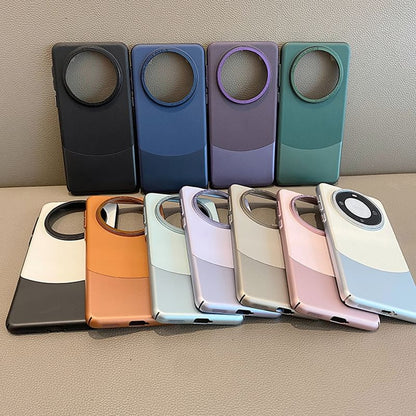 Color Leather Phone Panel Case Faux