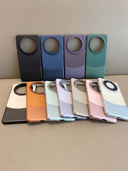 Color Leather Phone Panel Case Faux