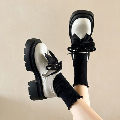Derby Shoes Lace-Up Platform